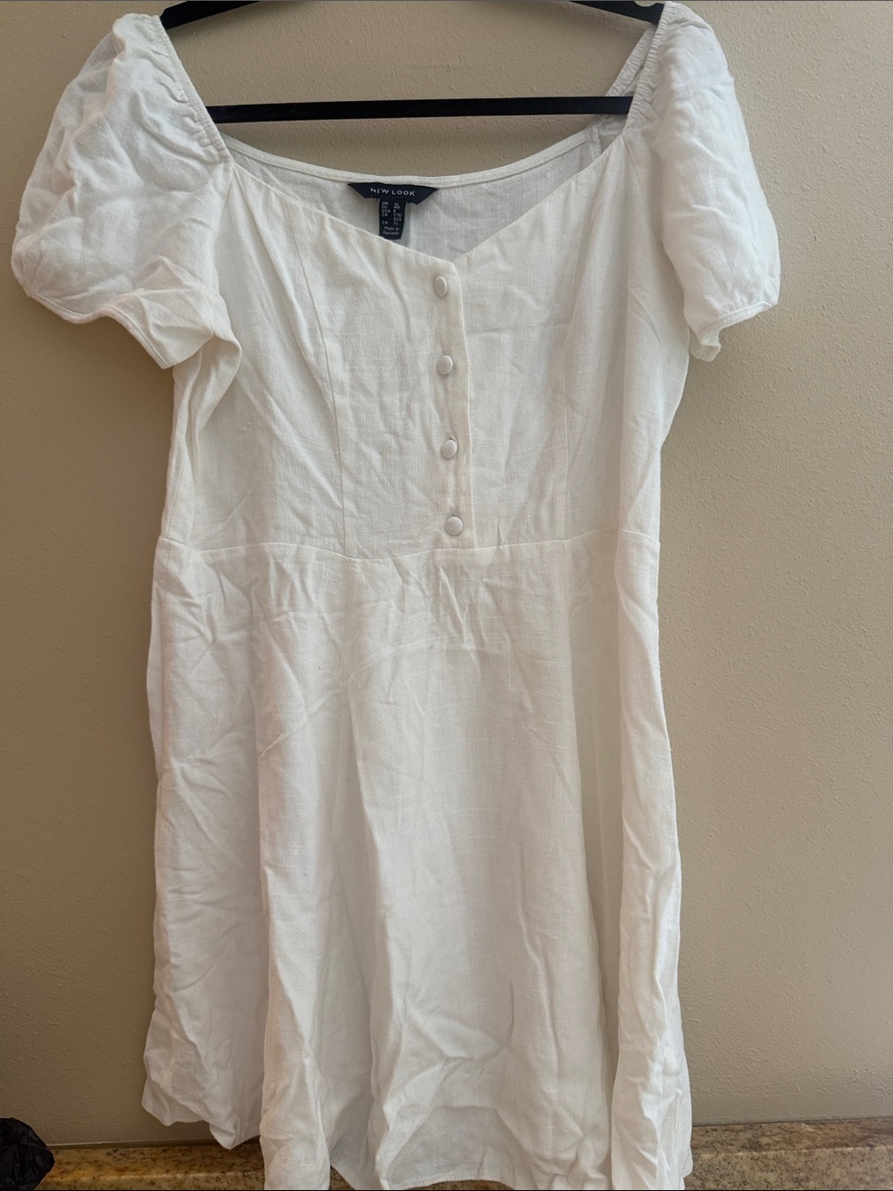 New Look Cream Mini Dress size 8